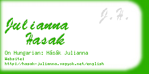 julianna hasak business card
